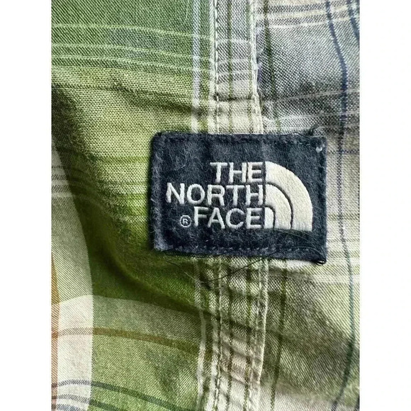 The NORTH FACE Hammets Button Shirt Hiking Green Plaid XXL - Picture 4 of 6